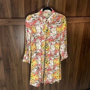 N a t u r a l  L i f e • Hippie boho shirt dress-LIKE NEW